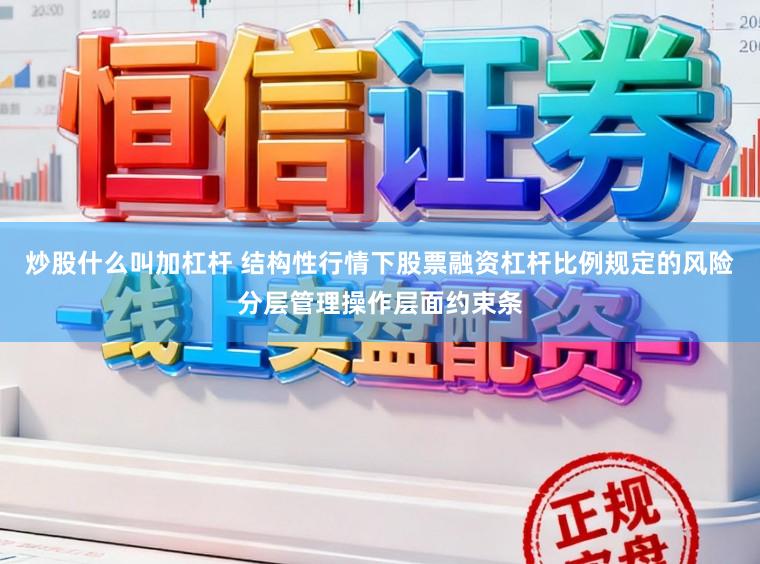 炒股什么叫加杠杆 结构性行情下股票融资杠杆比例规定的风险分层管理操作层面约束条