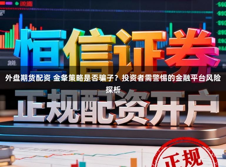 外盘期货配资 金夆策略是否骗子？投资者需警惕的金融平台风险探析
